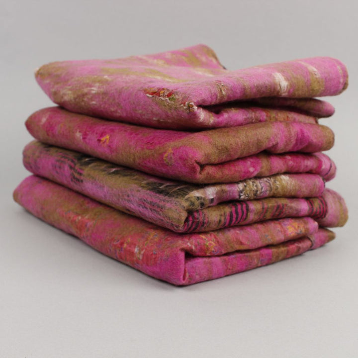 Yamala Felted Silk Scarf - Blush Pink Mix