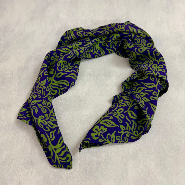 Mohini Upcycled Sari Fabric Square Head/Neck Scarf