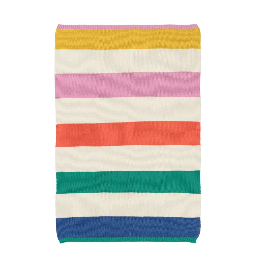 Striped Baby Blanket - Rainbow