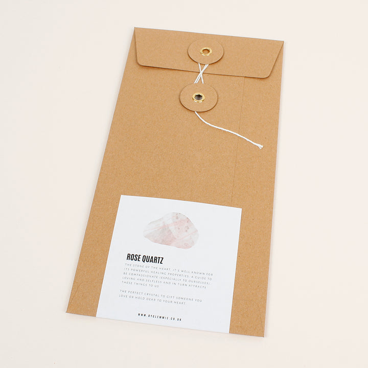 Rose Quartz Silk Charm Necklace - Star