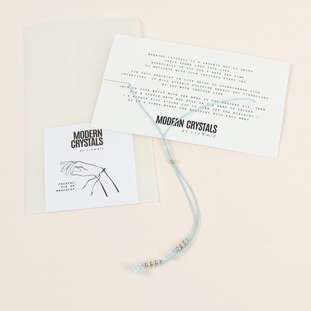 Evil Eye Tie-On Crystal Bracelet