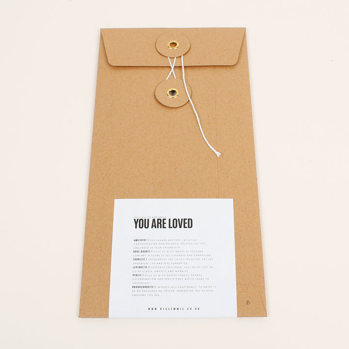 You Are Loved Crystal Recipe Bracelet