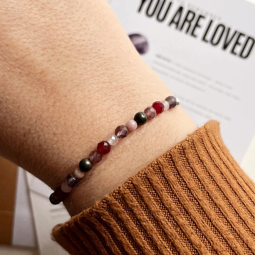 You Are Loved Crystal Recipe Bracelet