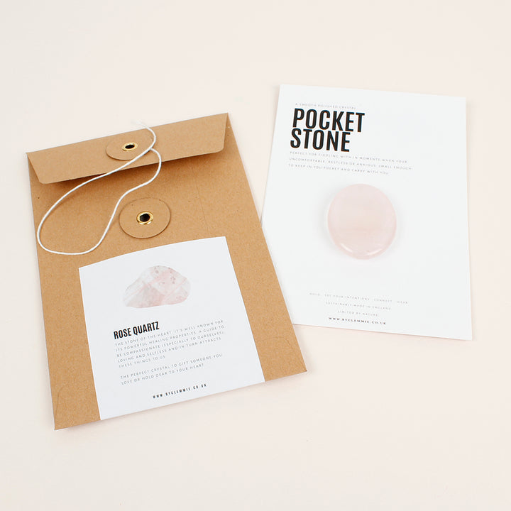 Rose Quartz Pocket Worry Stone