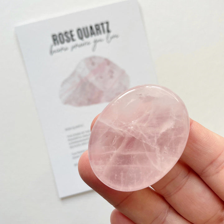 Rose Quartz Pocket Worry Stone