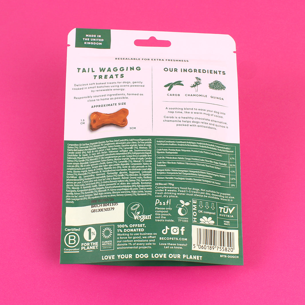 Dog Treats - Dog Choc with Chamomile & Quinoa