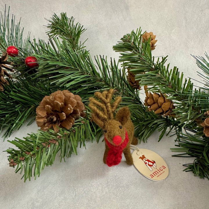 Mini Felt Brown Reindeer