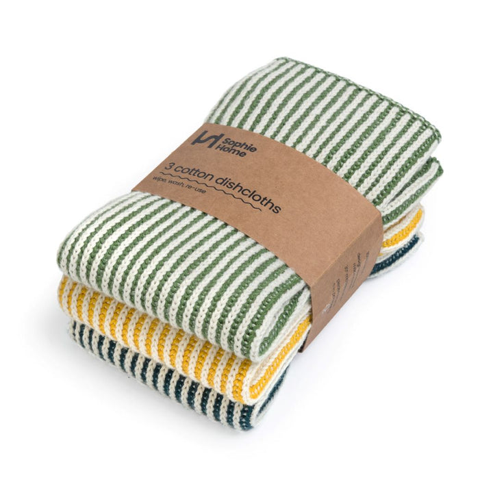 Reusable Cotton Dishcloths - Pack of 3