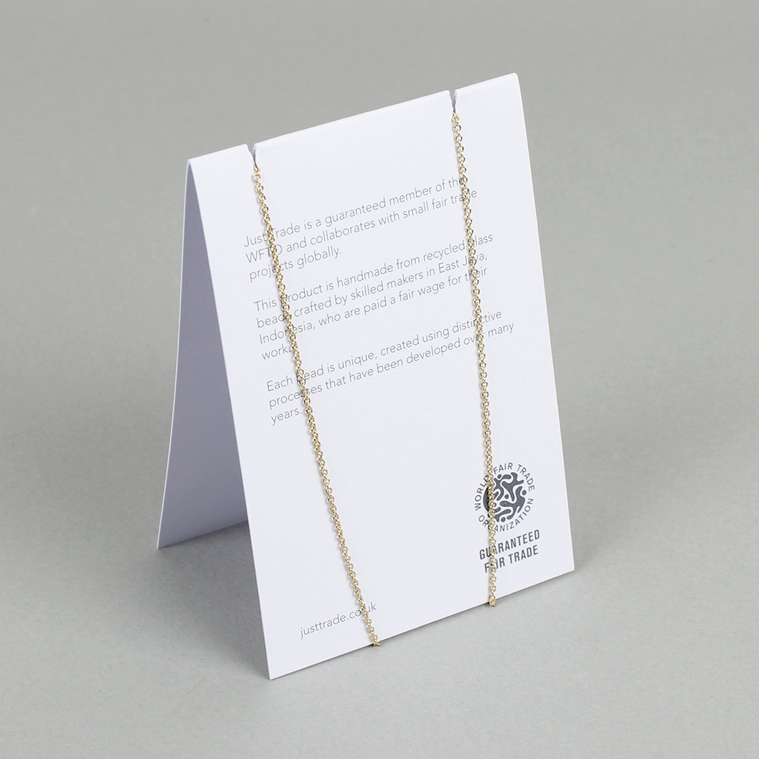 Egyptian Recycled Glass Pendant - Blue