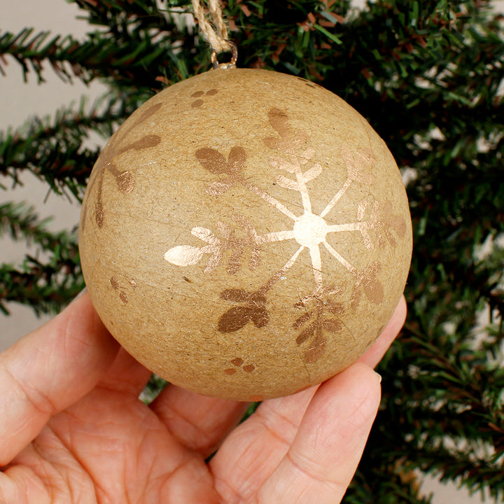 Kraft Papier Maché Bauble