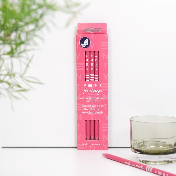 Recycled Plastic 'Make a Mark' Pencils - Pack of 3