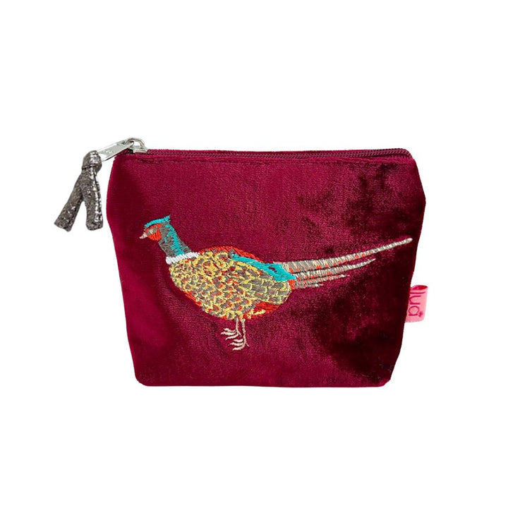 Velvet Embroidered Mini Purse