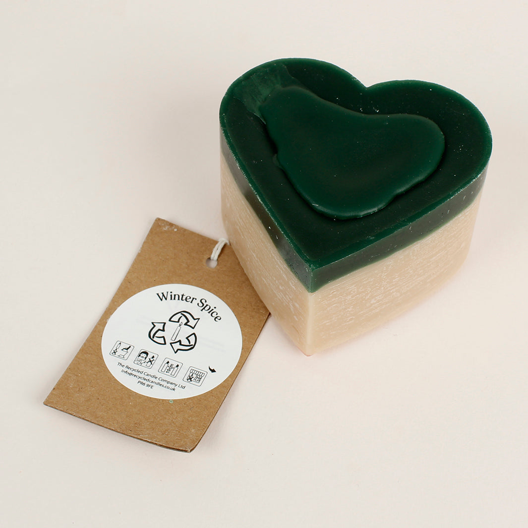 Winter Spice Heart Candle - Small