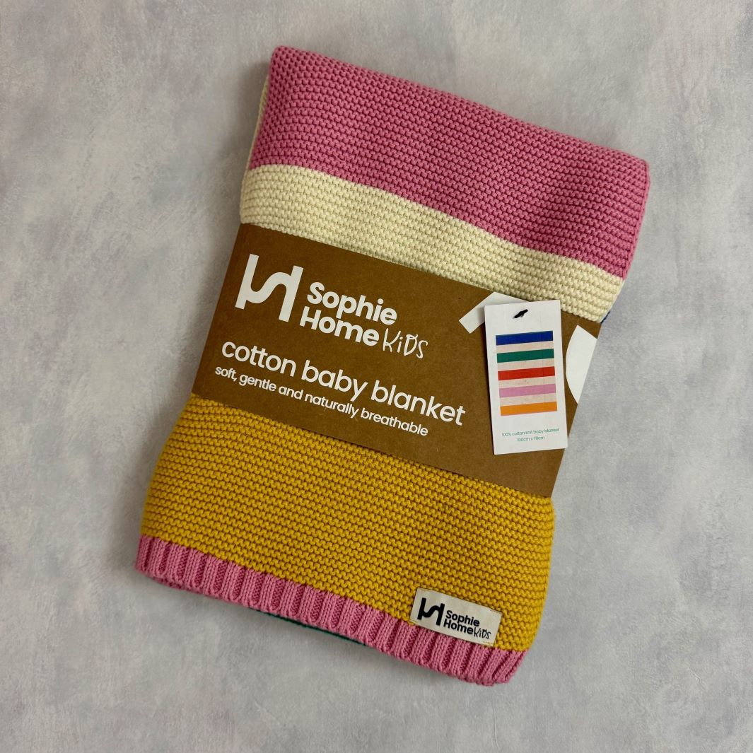 Striped Baby Blanket - Rainbow