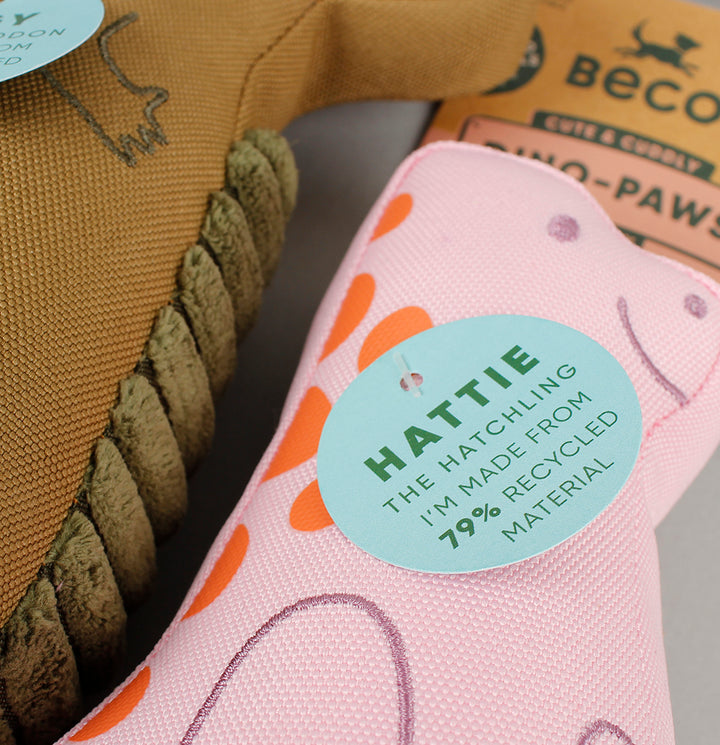 Dinosaur Recycled Soft Dog Toy