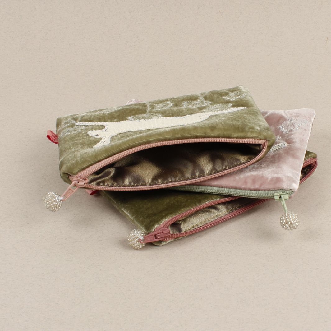 Velvet Embroidered Purse