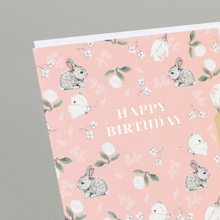 Bunny & Butterflies 'Happy Birthday' Mini Card