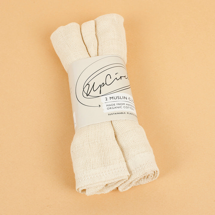 Organic Muslin Face Cloths - Set of 2