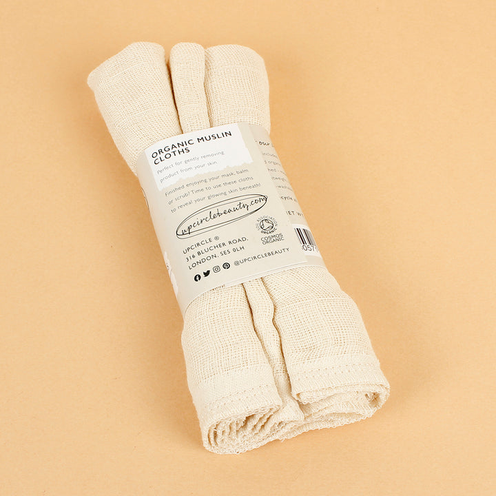 Organic Muslin Face Cloths - Set of 2