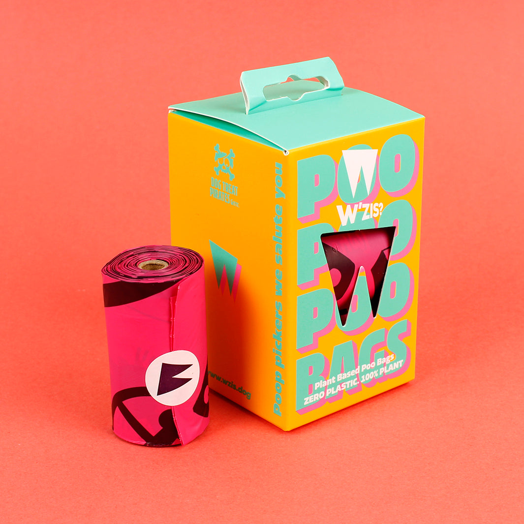 Plant Based Poo Bags - 6 Rolls of 15 Bags