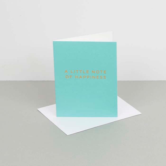 A Little Note Of Happiness Card - Green Tulip
