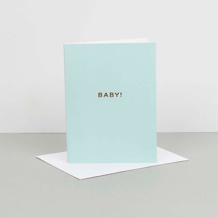 Baby! Card - Blue - Green Tulip