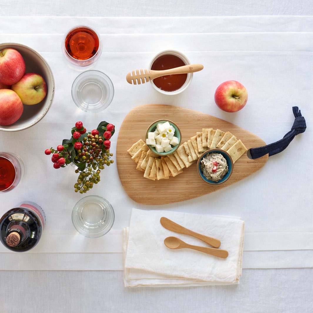 Bamboo Artisan Cutting & Serving Board - Green Tulip