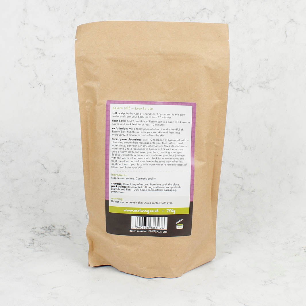 Epsom Salt Pouch 750g - Green Tulip