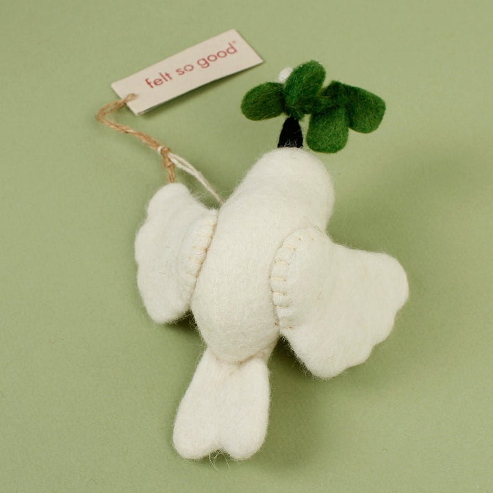 Felt Mistletoe Dove - Green Tulip
