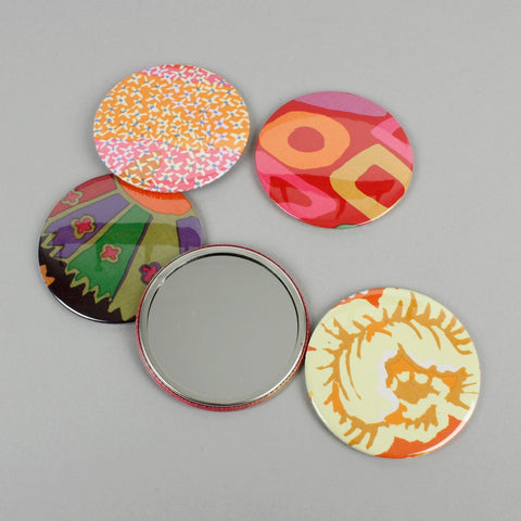 Fuli Kaffe Fassett Fabric Pocket Travel Mirror