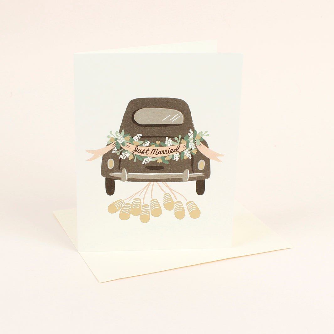 Just Married Getaway Card - Green Tulip