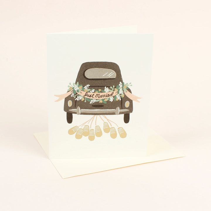 Just Married Getaway Card - Green Tulip