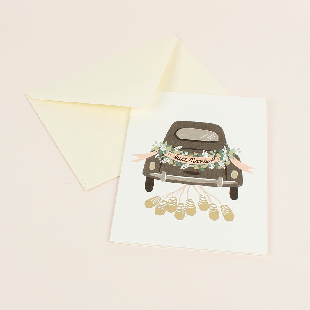 Just Married Getaway Card - Green Tulip