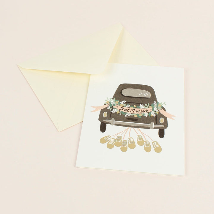 Just Married Getaway Card - Green Tulip