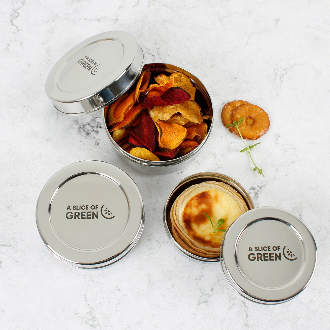 Kadapa – Set of Three Containers - Green Tulip