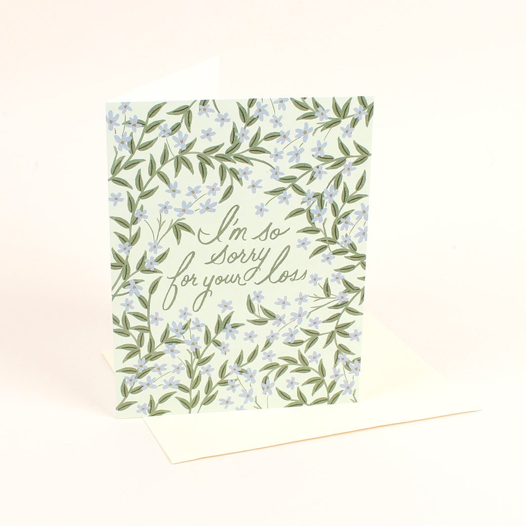 Laurel Sympathy Card - Green Tulip