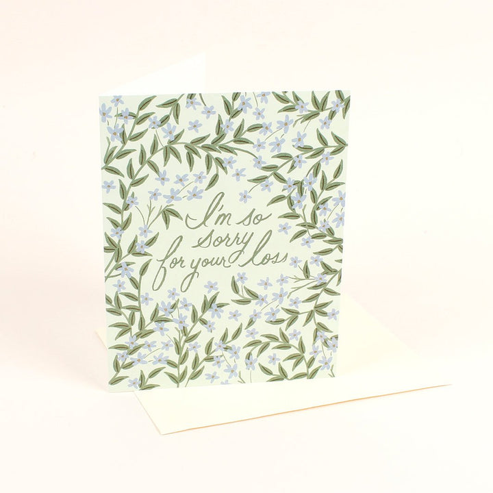 Laurel Sympathy Card - Green Tulip