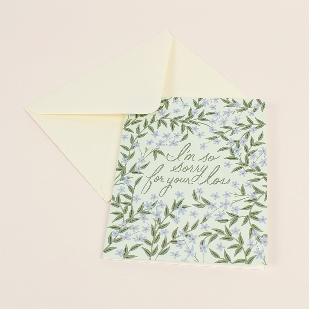 Laurel Sympathy Card - Green Tulip