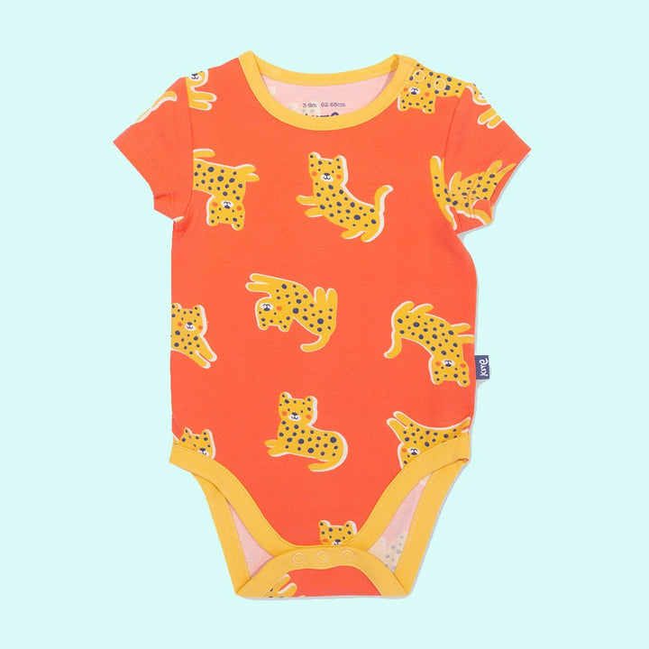 Little Leopard Bodysuit - Green Tulip