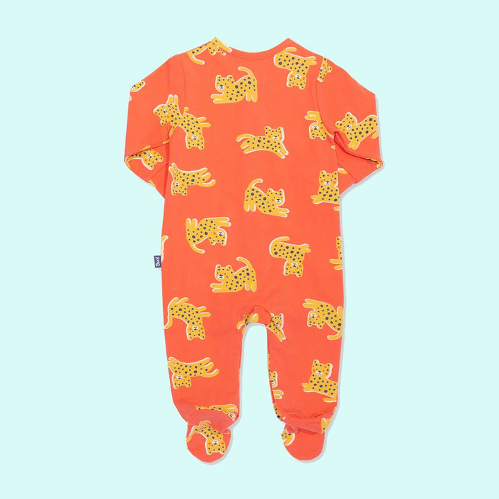 Little Leopard Sleepsuit - Green Tulip