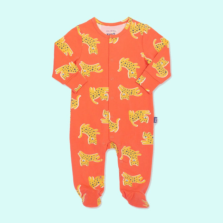 Little Leopard Sleepsuit - Green Tulip