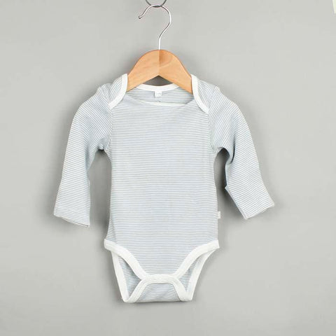 Long Sleeve Bodysuit - Blue Stripe