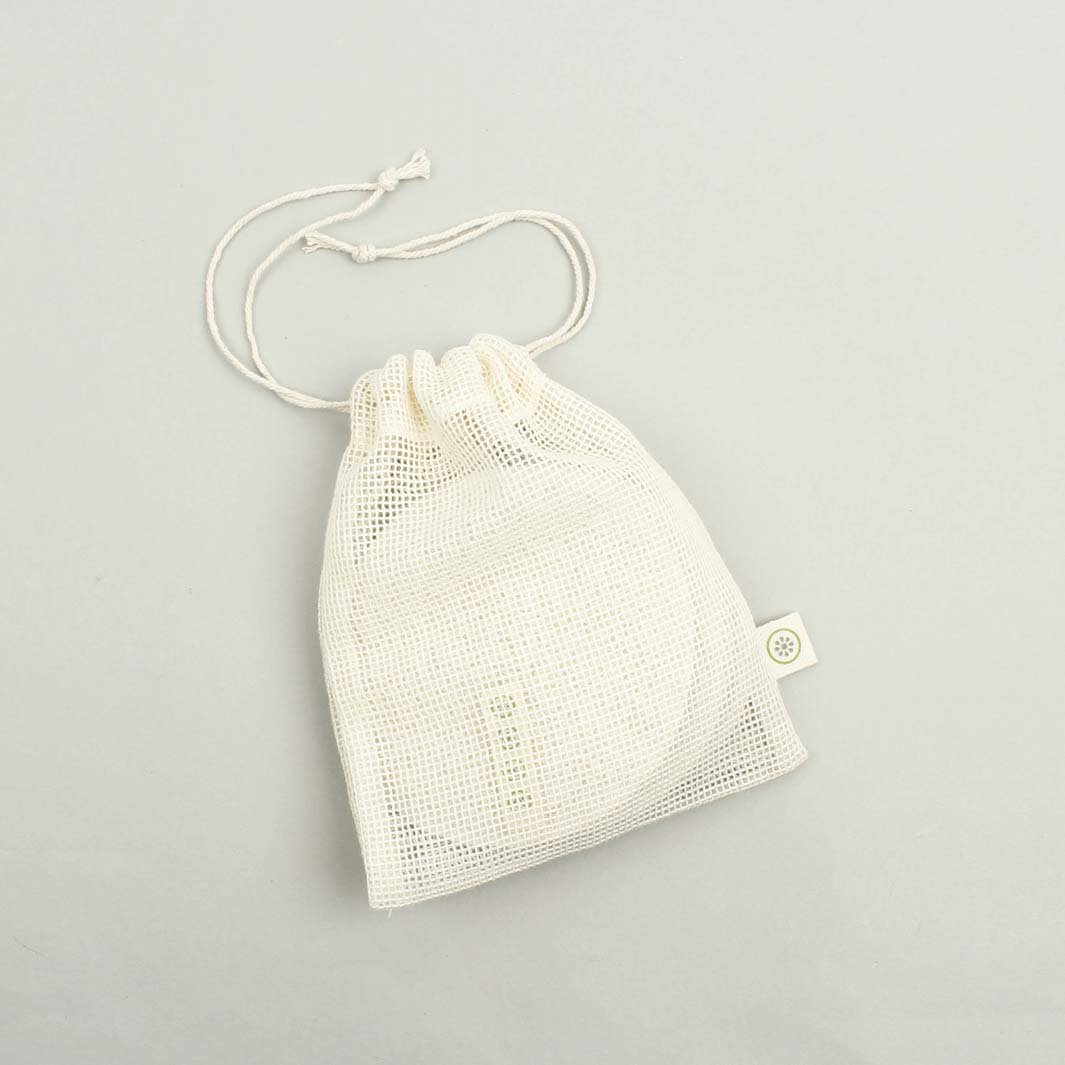 Organic Cotton Mini Mesh Bag - Green Tulip