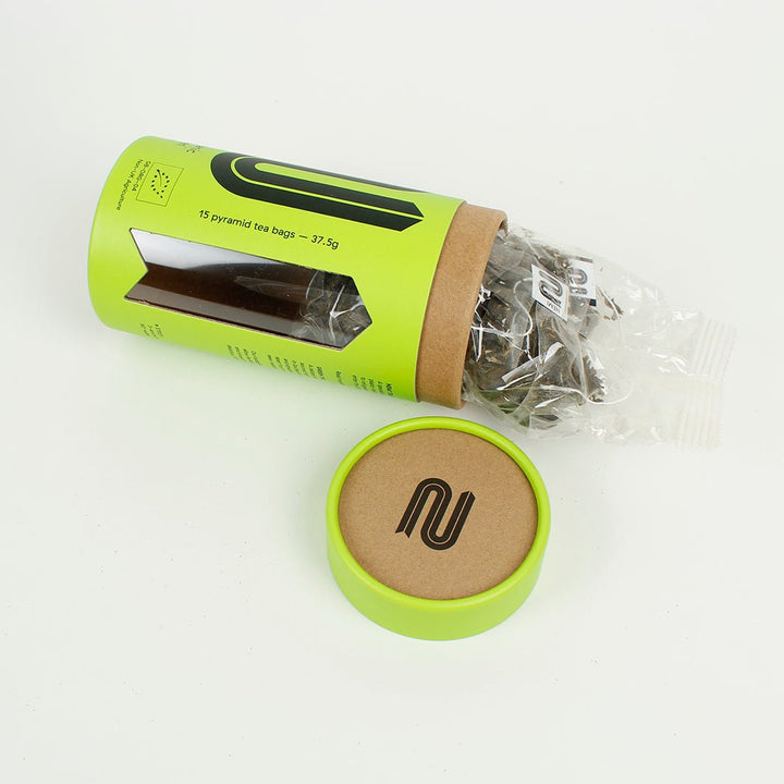 Organic Green Tea Pyramid Teabags - Tube of 15 - Green Tulip