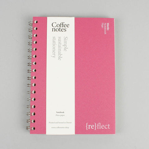 Plain Wirobound Notebook - Medio (A5) - Malva