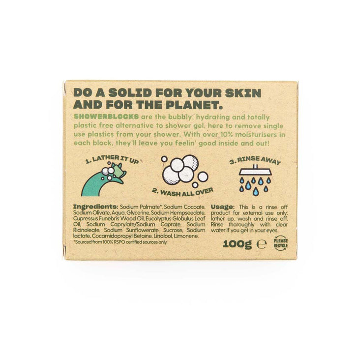 Solid Shower Gel - Essential Oil Collection - Cedarwood & Eucalyptus - Green Tulip