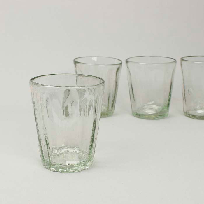 Chunky Recycled Ribbed Flared Tumbler - Clear
