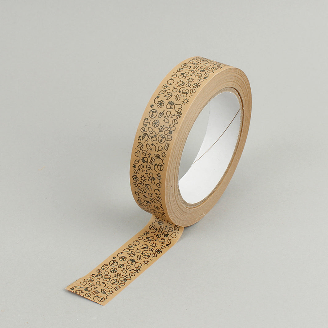 Eco Icons Adhesive Paper Tape - Brown - 25mm x 50m