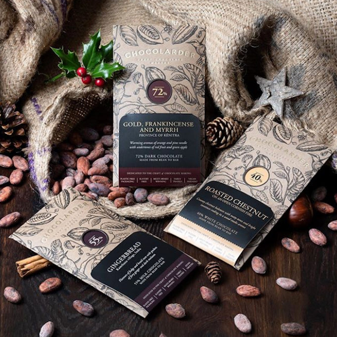 Gold, Frankincense & Myrrh 72% Dark Chocolate Bar