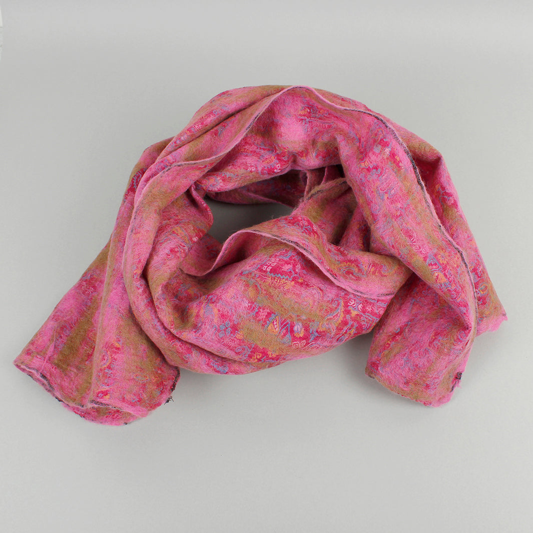 Yamala Felted Silk Scarf - Blush Pink
